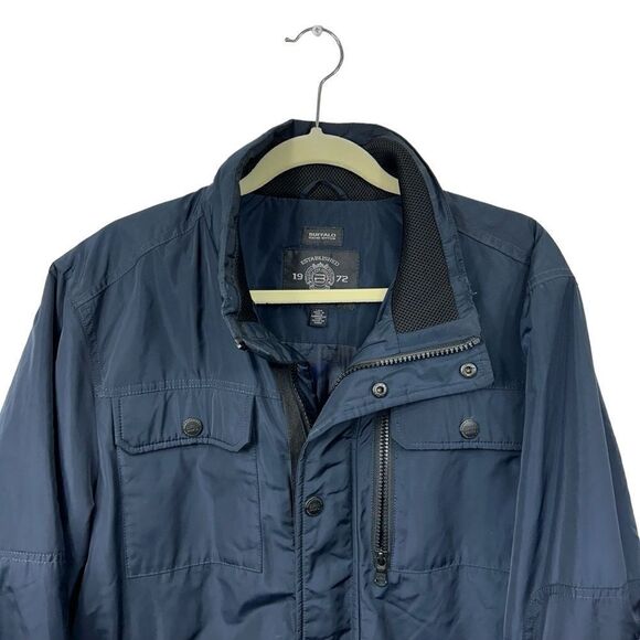 Buffalo by David Bitton Nylon Quilted Utility Jacket in Navy Blue, Large - Picture 5 of 13